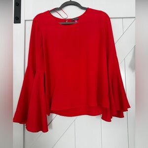 Vince Camuto Vibrant Red Bell Sleeve Blouse